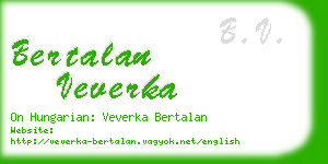 bertalan veverka business card